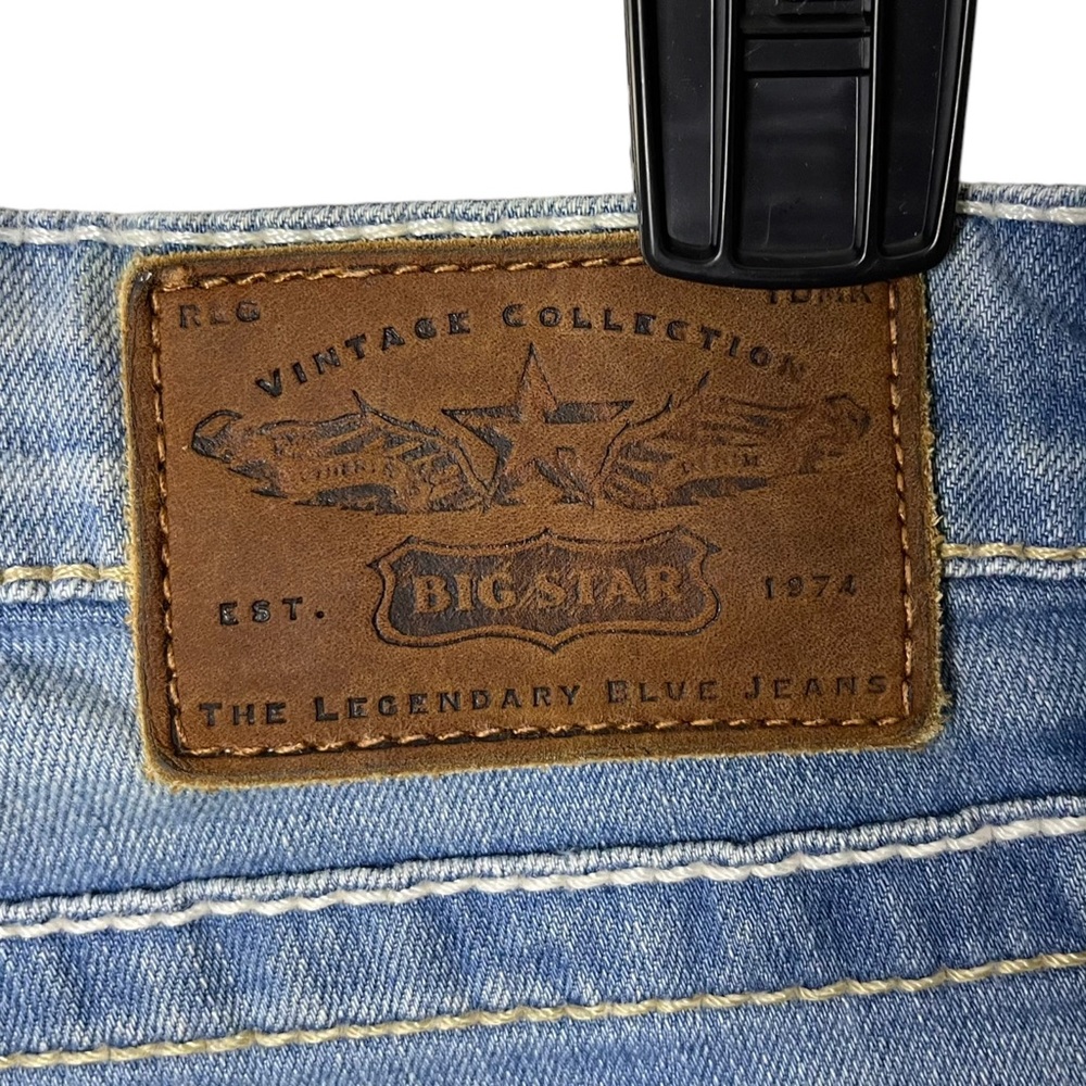 Big Star Jeans Women’s 28x26 Blue Remy Cutoff Stretch Denim Embellished Low Rise - Picture 6 of 10